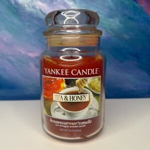 Yankee Candle Tea & Honey Candle Housewarmer 22 ounce Large Discontinued HTF